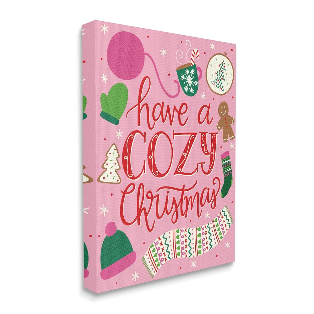Have A Cozy Christmas Festive Phrase Gingerbread Scarf 1148